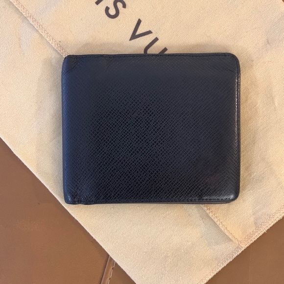 Louis Vuitton Other - Authentic LOUIS VUITTON Black Taiga Leather Bifold